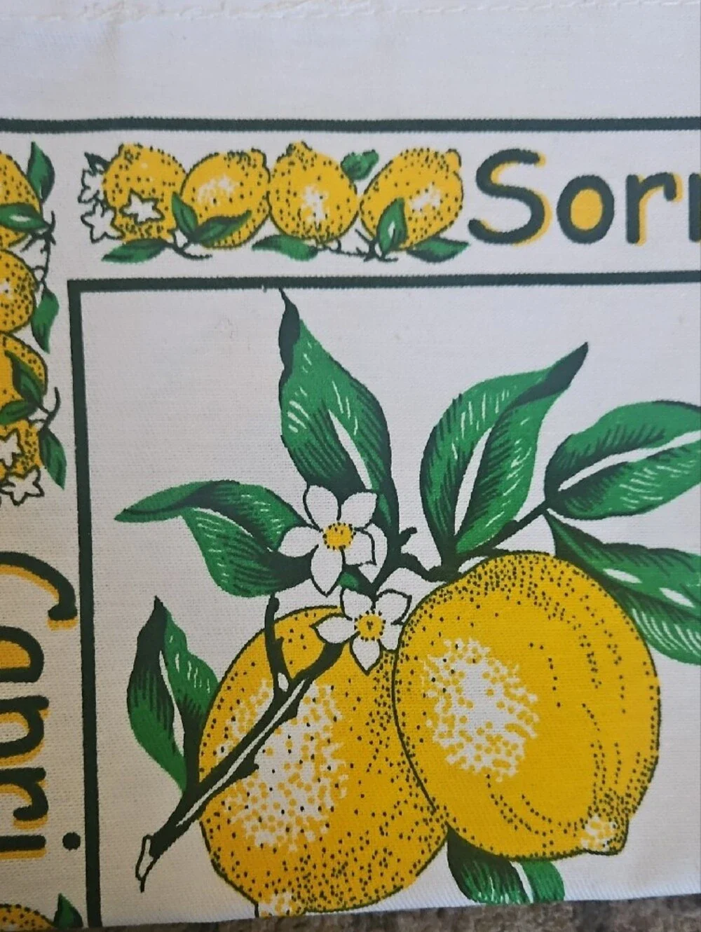 Limoncello Lemon Print Kitchen Towel